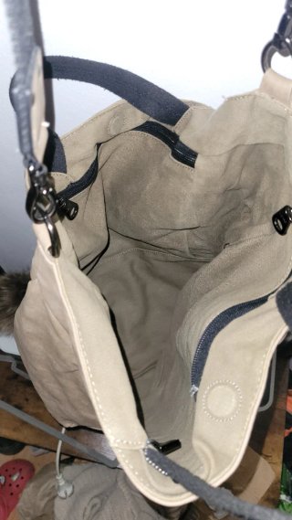 Bolso tote marrón de lona