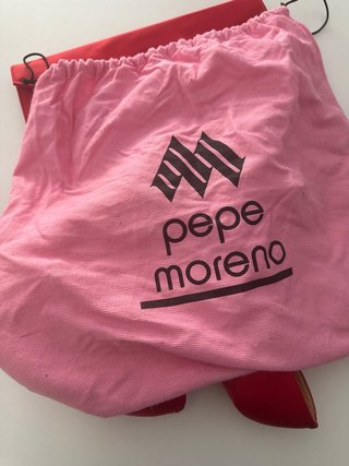Zapatos Pepe Moreno Raso Rojo bolso a juego