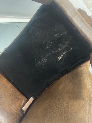 Juego de 4 Sillas de Comedor Piel Marrón