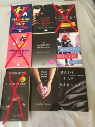 Lote de libros de novela Romántica y erotica