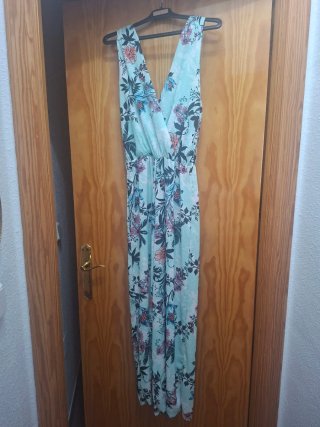 Mono largo floral pantalón ancho