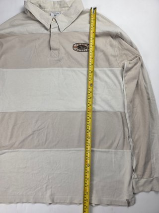 Vintage Columbia Outdoor Rugby Polo Shirt Beige Cr