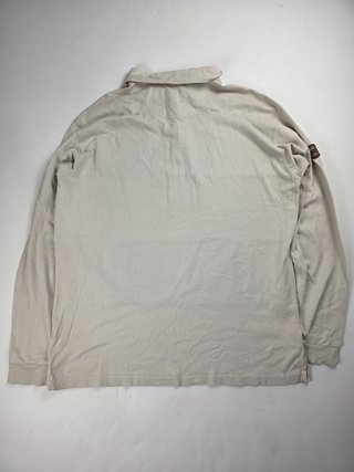 Vintage Columbia Outdoor Rugby Polo Shirt Beige Cr
