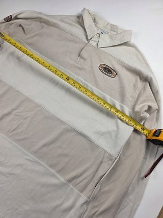 Vintage Columbia Outdoor Rugby Polo Shirt Beige Cr