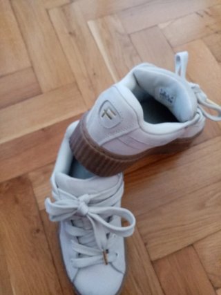 Puma Beige/Blanco Zapatillas Mujer