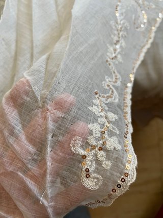 Manteletas falleras crema y cobre