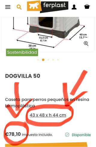 Caseta Ferplast de resina para mascotas