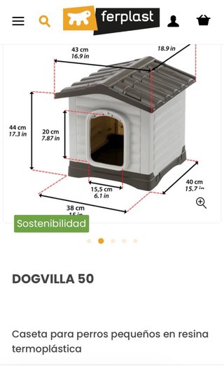 Caseta Ferplast de resina para mascotas