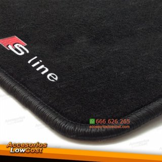 ALFOMBRILLAS AUDI TT 8N 98-05 CON LOGO RIBETE NEG