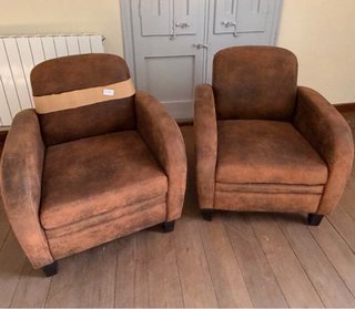2 sillones vintage marrones