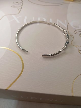 Pulsera oro blanco laminado 14k