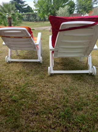 LOTE 2 HAMACAS DE PISCINA 4 POSICIONES CON COLCHON