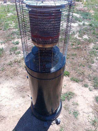 Estufa de Gas Exterior Negra