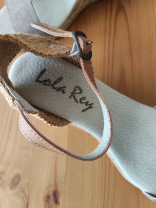 Sandalias de esparto cuña mujer