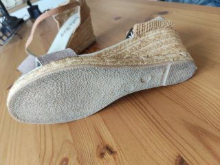 Sandalias de esparto cuña mujer
