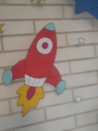 Estor infantil cohetes y naves espaciales