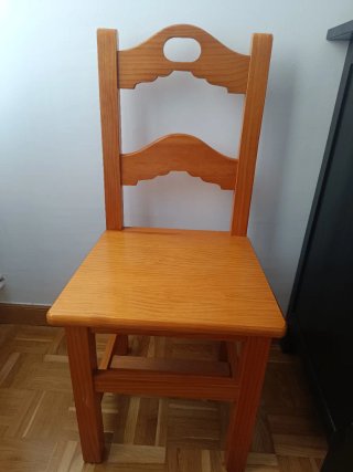 Mesa comedor extensible de madera maciza+6 sillas