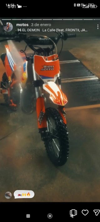 Pit bike 110 Moto Enduro/Motocross Naranja y Azul