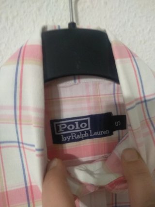 Camisa Polo Ralph Lauren cuadros rosa