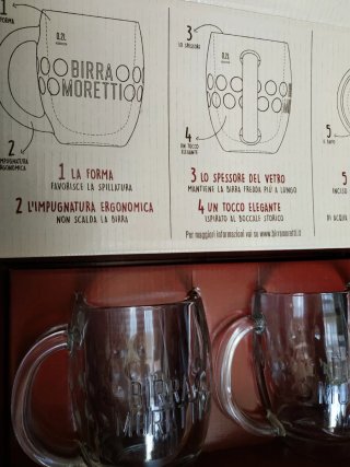 Boccali birra moretti nuovi mai usati
