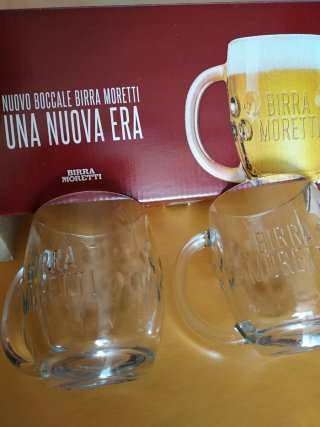 Boccali birra moretti nuovi mai usati