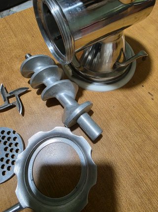 Tritacarne manuale acciaio inox