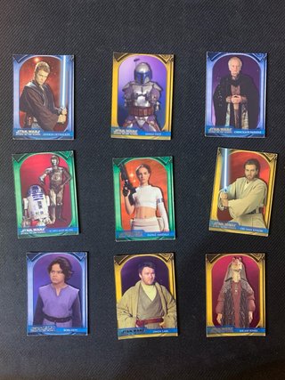 Lotto 79 Carte Topps Star Wars