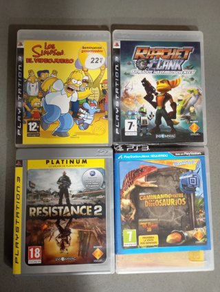Lote 4 Juegos PS3: Simpsons, Ratchet & Clank, Resi