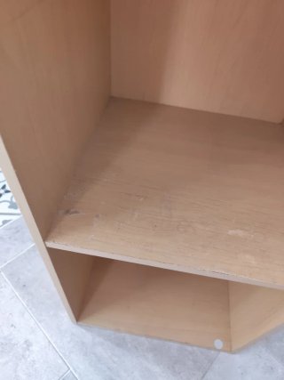 Estantería estilo KALLAX, 2 baldas madera clara
