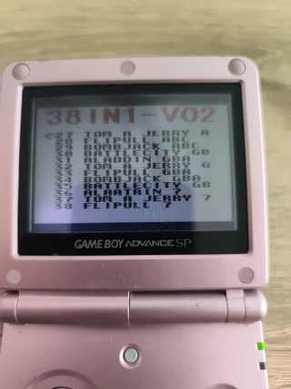 Cartucho 38 en 1 Game Boy Advance SP