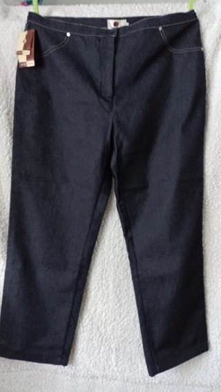 Pantalón Punto Roma Azul ancho