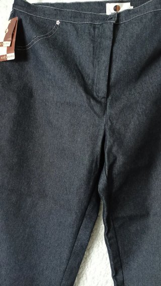 Pantalón Punto Roma Azul ancho
