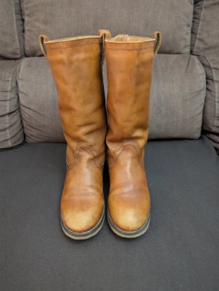 Botas de equitación piel, vintage pull-on
