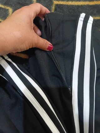 Conjunto Adidas Talla L Blanco y Negro