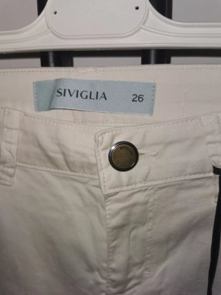 Pantaloni Siviglia donna beige tg 26 cartellino