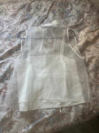 Camisa Zara Transparente Blanca