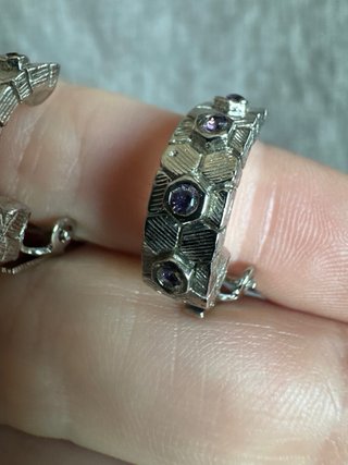 Orecchini clip vintage con Pietre Viola