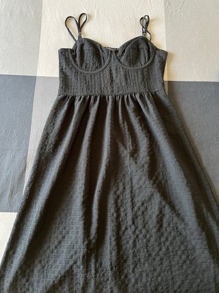 Vestido negro largo tirantes