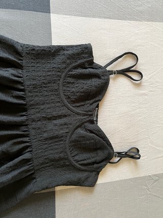 Vestido negro largo tirantes