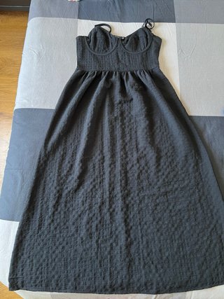 Vestido negro largo tirantes