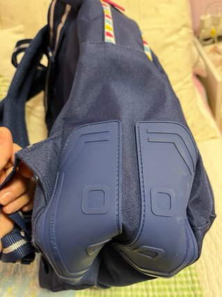 Mochila Benetton Azul Corazones