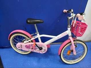 Bicicleta niños 16 pulgadas Btwin 500 Doctor Girl blanca
