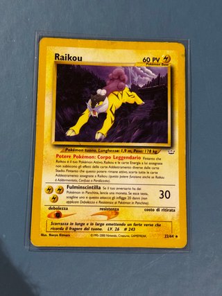 Trio Carte Pokemon Neo Revelation Entei-Raikou-Cel