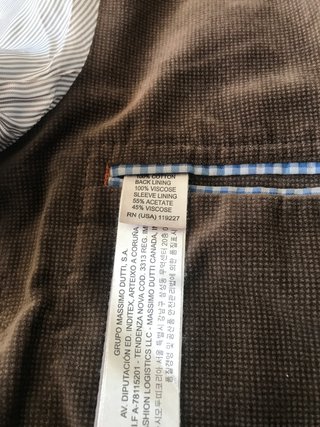 Fantástica americana tailored marrón Massimo Dutti