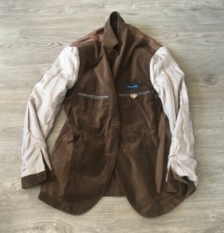 Fantástica americana tailored marrón Massimo Dutti