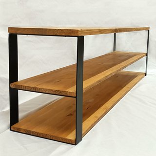 Mueble TV madera y metal A MEDIDA