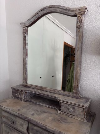 Cómoda y espejo vintage madera