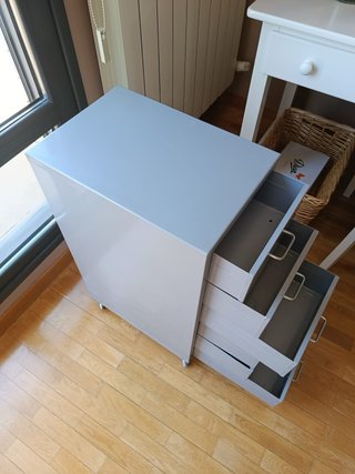 Cajonera metálica de oficina gris ikea
