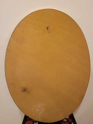 Cuadro oleo en madera Madonna con Bambino 43cm