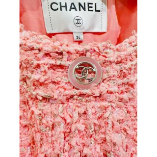 Chaqueta Chanel Rosa Tweed